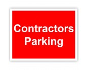 Contractors Parking Correx Sign